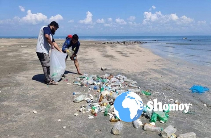 প্লাস্টিক বর্জ্যে আক্রান্ত সেন্টমার্টিন