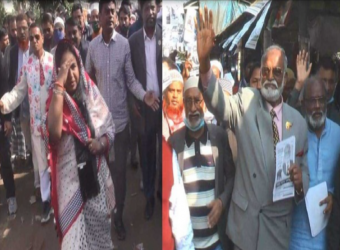 নারায়ণগঞ্জ সিটি নির্বাচন জমজমাট মিছিল আর পথসভায় 