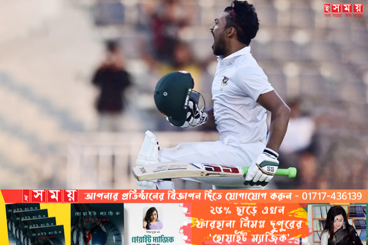 প্রথম বাংলাদেশি অধিনায়ক হিসেবে অভিষেক টেস্টে সেঞ্চুরি শান্তর