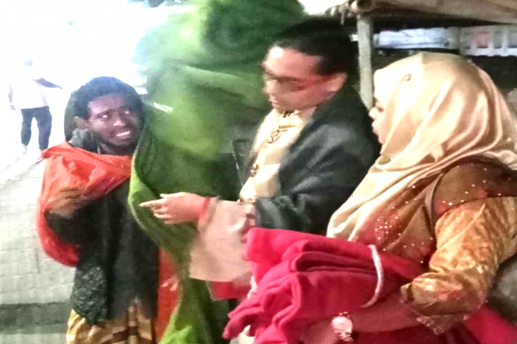 নতুনধারার রাতভর কম্বল বিতরণ