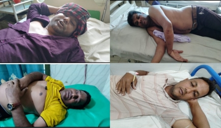 জয়পুরহাটে সংবাদ সংগ্রহের সময় কুখ্যাত সন্ত্রাসী মাহমুদুলের হামলায় ৪ সাংবাদিক আহত