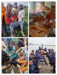 সখিপুরের কাঁচিকাটায়  মাছ ধরাকে কেন্দ্র করে দুটি গ্রুপের সংঘর্ষ।