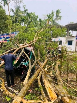কালবৈশাখী ঘূর্ণিঝড়ে লণ্ডভণ্ড পিরোজপুর : নিহত -১