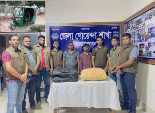 সিরাজগঞ্জে ২০ কেজি গাঁজাসহ আটক দুই