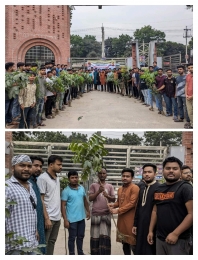হাবিপ্রবি ছাত্রলীগের বৃক্ষরোপন কর্মসূচি পালন ও বৃক্ষের চারা বিতরণ 