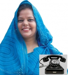 ডোমার উপজেলা পরিষদ নির্বাচনে প্রথম নারী চেয়ারম্যান সুমি। 
