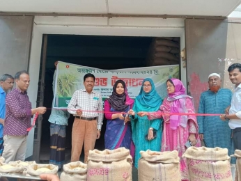 বকশীগঞ্জে বোরো ধান-চাল সংগ্রহ অভিযান এর উদ্বোধন