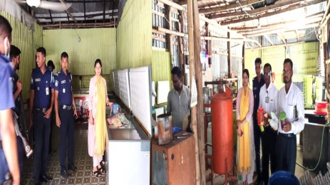 ভাঙ্গায় নকল আইসক্রিমের কারখানায় অভিযান; সিলগারা, ১লাখ টাকা জরিমানা 