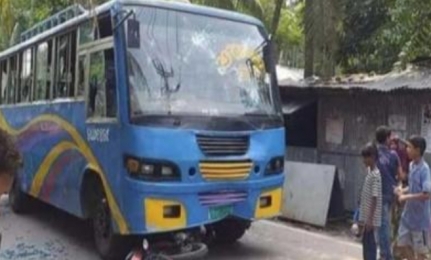 পিরোজপুরে বাসের ধাক্কায়  নিহত ২ মোটরসাইকেল আরোহী।  