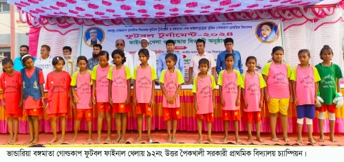 ভান্ডারিয়ায় বঙ্গবন্ধু ও বঙ্গমাতা ফুটবল টুর্নামেন্টের ফাইনাল খেলা অনুষ্ঠিত