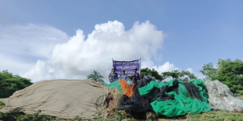 অবৈধ কারেন্ট জাল, বেহুন্দি জাল ও চরঘেরা জাল জব্দ করেছে কোষ্টগার্ড বিসিজি স্টেশন হাতিয়া।