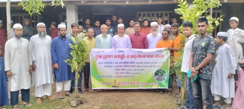 নোয়াখালীর হাতিয়ায় আলোর মশালের বৃক্ষরোপণ কর্মসূচি