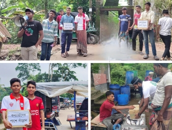 বন্যার্তদের পাশে দাঁড়াল আমতলীর সাধারণ শিক্ষার্থীরা