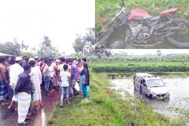 ময়মনসিংহে মোটরসাইকেল ও অ্যাম্বুলেন্স সংঘর্ষে এক সঙ্গে দুই বন্ধুর মৃত্যু 