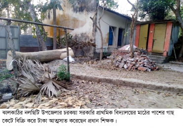 নলছিটিতে চরকয়া প্রাথমিক বিদ্যালয়ের প্রধান শিক্ষকের বিরুদ্ধে দুর্নীতির অভিযোগ