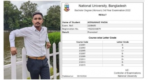 পরীক্ষার ফল দেখে যেতে পারলেন না আন্দোলনের দ্বিতীয় শহীদ ছাত্রদলের ওয়াসিম।