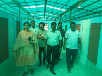 পৌরসভার উন্নয়ন কাজ পরিদর্শন করেন চৌগাছা পৌর প্রশাসক