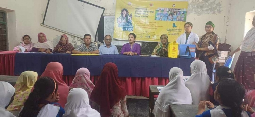 নলছিটিতে জরায়ু ক্যান্সার প্রতিরোধে এইচপিভি টিকা কার্যক্রমের উদ্বোধন