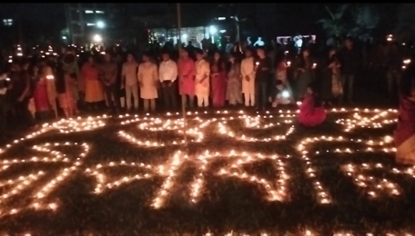 প্রথমবারের মতো নিজেদের মন্দিরে দীপাবলি উদযাপন হাবিপ্রবির সনাতনী শিক্ষার্থীদের।