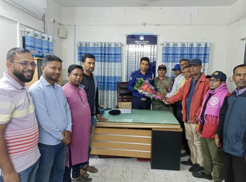 চৌগাছার নবাগত ওসির সাথে   সাংবাদিকদের মতবিনিময় 