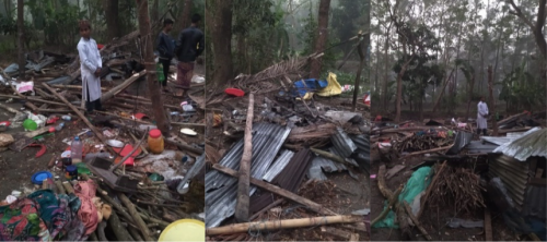 প্রধান শিক্ষকের বাড়িতে হামলা অগ্নিসংযোগ
