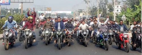 চৌদ্দগ্রামে মুন্সীরহাট জামায়াতের মোটরসাইকেল শোভাযাত্রা