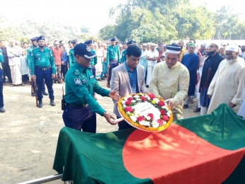 পূবাইলে বীর মুক্তিযোদ্ধা আলী হোসেন মাস্টারের রাষ্ট্রীয় মর্যাদায় দাফন 