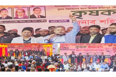 ফরিদপুরের ভাঙ্গায় কৃষকদলের বিশাল সমাবেশ অনুষ্ঠিত