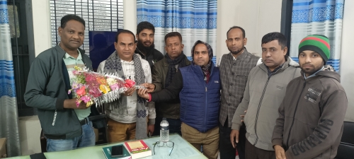 থানার নবাগত ওসির সাথে সাংবাদিকদের মতবিনিময়