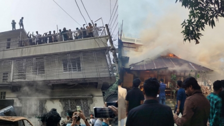 ওবায়দুল কাদেরের গ্রামের বাড়িতে হামলা, ভাঙচুর ও অগ্নিসংযোগ