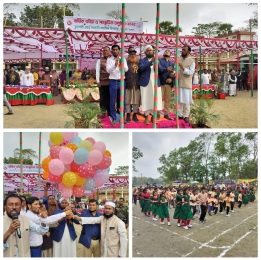 চুনাখালী স্কুলে বার্ষিক ক্রীড়া ও সাংস্কৃতিক অনুষ্ঠানের উদ্বোধন। 