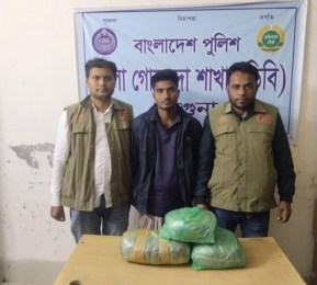 আমতলীতে ৫ কেজি গাঁজাসহ মাদক বিক্রেতা গ্রেপ্তার। 