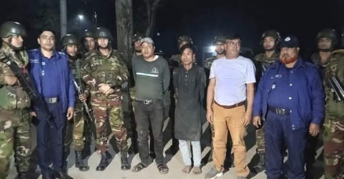 জামালপুরে হাজীপুর বাজারে, চাঁদাবাজির অভিযোগে, বিএনপির ৩ কর্মী আটক