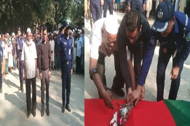 বীর মুক্তিযোদ্ধার দেলোয়ার হোসেন ঘুডুকে রাষ্ট্রীয় মর্যাদায় দাফন