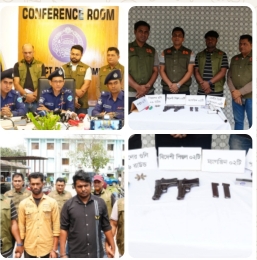 কুমিল্লার দাউদকান্দিতে বিদেশী অস্ত্র ও গুলিসহ আন্তজেলা ডাকাত দলের সক্রিয় ০২ (দুই) সদস্য গ্রেফতার।