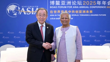 প্রধান উপদেষ্টার সঙ্গে জাতিসংঘের সাবেক মহাসচিব বান কি-মুনের সাক্ষাৎ