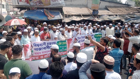 মানিকগঞ্জের সাটুরিয়া উপজেলায় গাজা ইসরায়েলি হামলার প্রতিবাদে বিক্ষোভ সমাবেশ ও র‌্যালি অনুষ্ঠিত হয়েছে। 