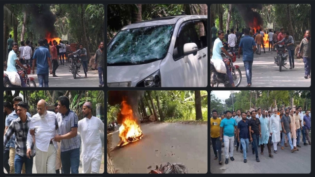 বিএনপি নেতার গাড়িবহরে হামলা-ভাঙচুর, আহত ১৫