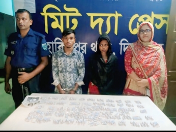 হিলিতে ৪০০ পিস অ্যাম্পলসহ দুই মাদক কারবারি আটক