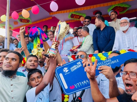 হবিগঞ্জে আন্তঃ উপজেলা ফুটবল টুর্নামেন্টে বাহুবল উপজেলা চ্যাম্পিয়ন