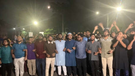 সোহাগ হত্যার প্রতিবাদে জবিতে বিক্ষোভ মিছিল