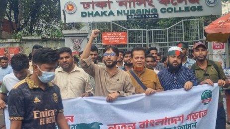 শহীদ মিনারে সমাবেশে যোগ দিলেন পলাশ মাহমুদ 