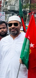 বহিষ্কার আদেশ মাথায় নিয়ে নিয়মিত বি এন পির বিজয় র‍্যালিতে এড নজরুল ইসলাম খান (বিকি)