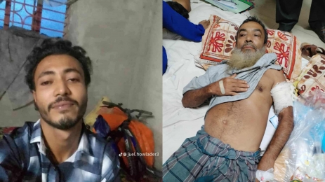 নেশার টাকা না দেওয়ায় নলছিটিতে বাবাকে কুপিয়েছে মাদকাসক্ত ছেলে।