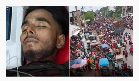 উত্তরা ইপিজেড নীলফামারীতে পুলিশের সাথে শ্রমিকের সংঘর্ষ নিহত ১ জন আহত ১০জন। 