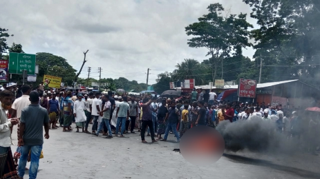 ভাঙ্গা উপজেলা পরিষদে হামলা, ভাঙচুর ও অগ্নিসংযোগ