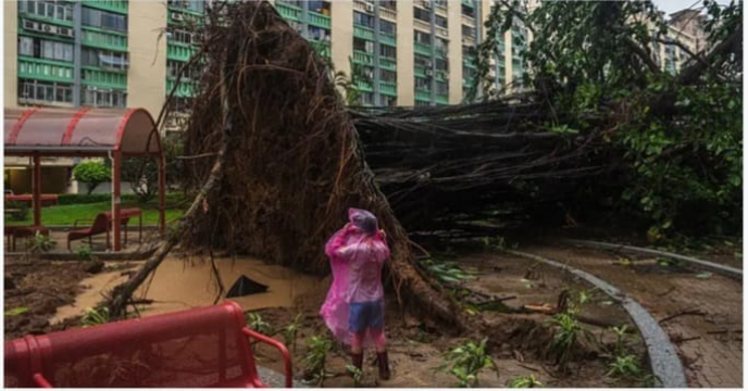 ২৪১ কিমি বেগে চীনে তাণ্ডব চালাচ্ছে সুপার টাইফুন রাগাসা