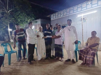 নালিতাবাড়ীতে বিভিন্ন পূজা মণ্ডপে নগদ অর্থ উপহার 