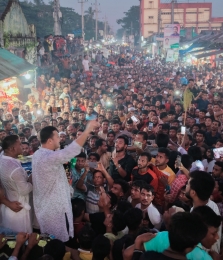 হাতিয়াতে তারেক রহমান ঘোষিত ৩১ দফা বাস্তবায়নে লিফলেট বিতরণ ও গণ-মিছিল। 