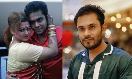 মঞ্চে অভিনেত্রী ময়ূরীকে তুলতে গিয়ে ফেলে দিলেন অভিনেতা!   